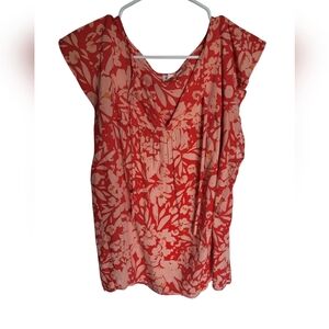 Gap Orange Floral Women's Top